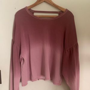 batwing open back light weight purple ombre shirt